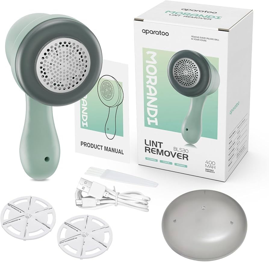 Aparat pentru indepartarea scamelor, cu acumulator, portabil