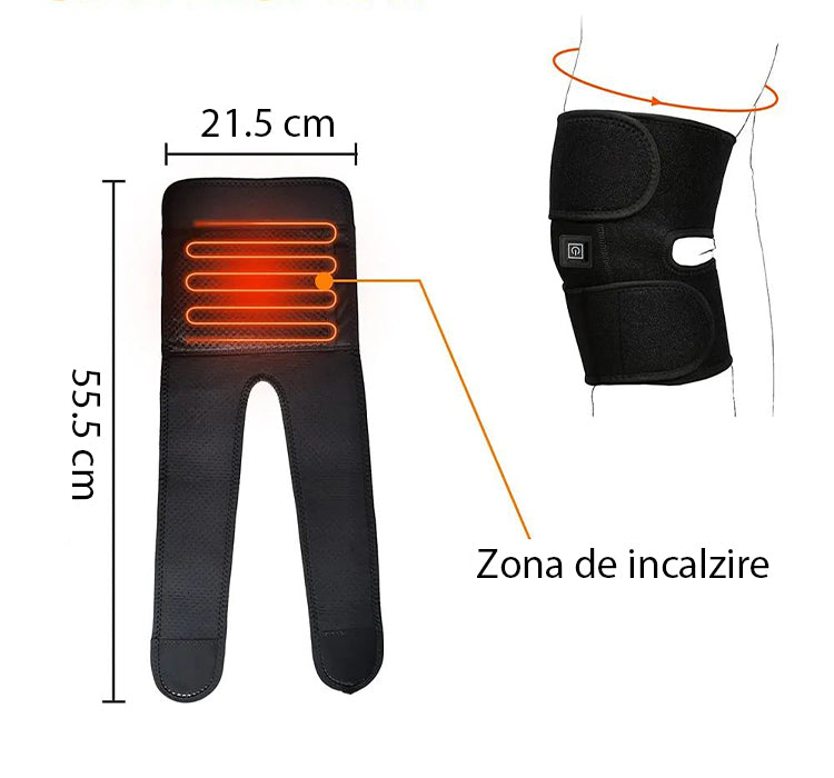 Genunchieră cu funcție de încălzire în 3 trepte