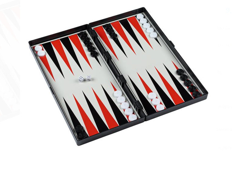 Joc 3 in 1, Table, Sah, Dame, tabla magnetica, 64 piese, 24.5x24.5 cm