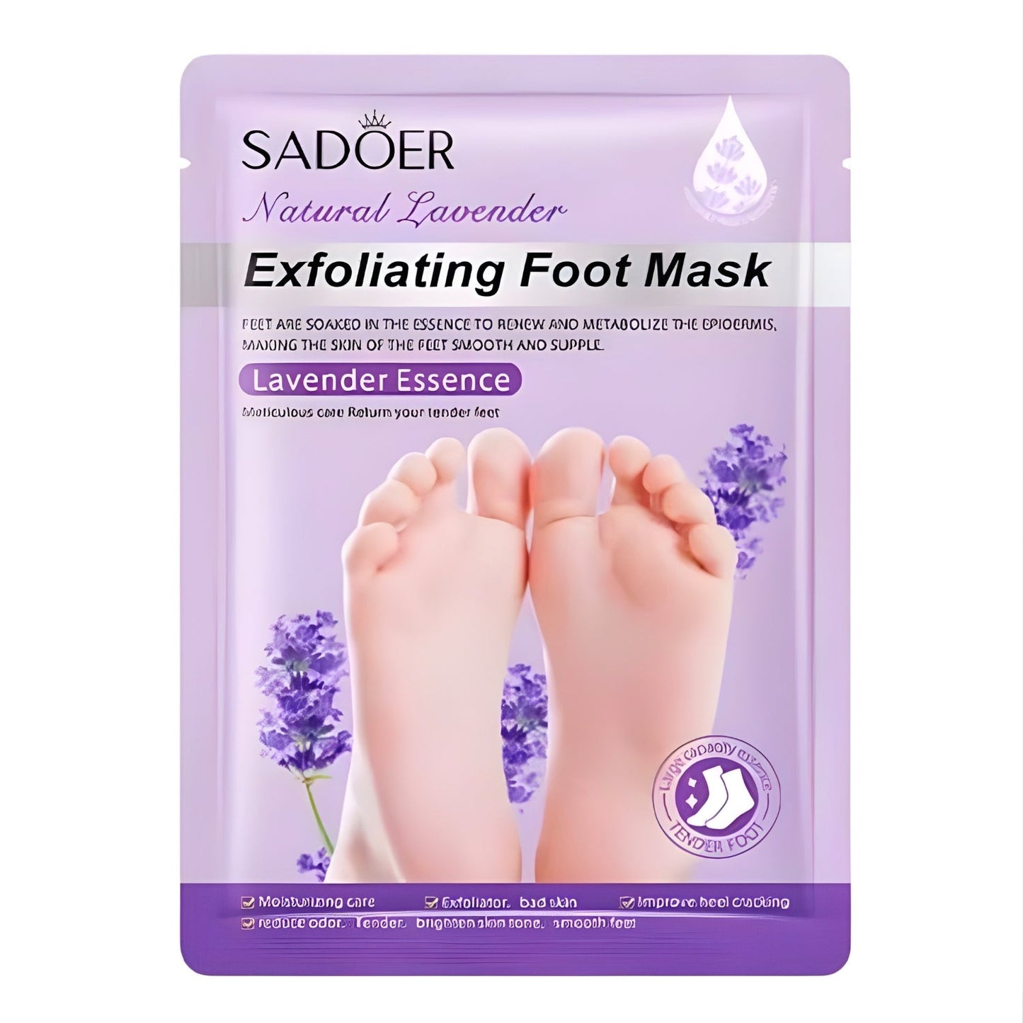 Sosete exfoliante cu lavanda pentru talpi FeetExf ™