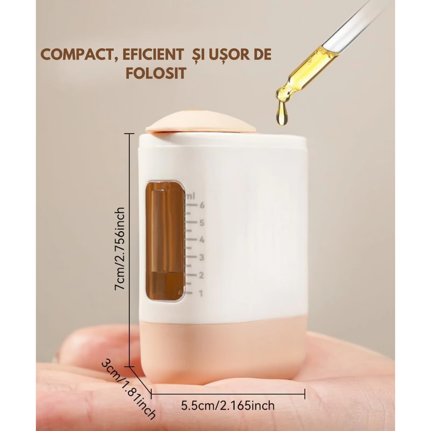 Perie aplicator ulei scalp, microvibrații și lumină roșie