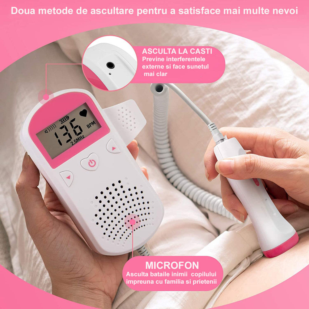 Doppler fetal pentru monitorizarea bataliilor inimii bebelusului acasa