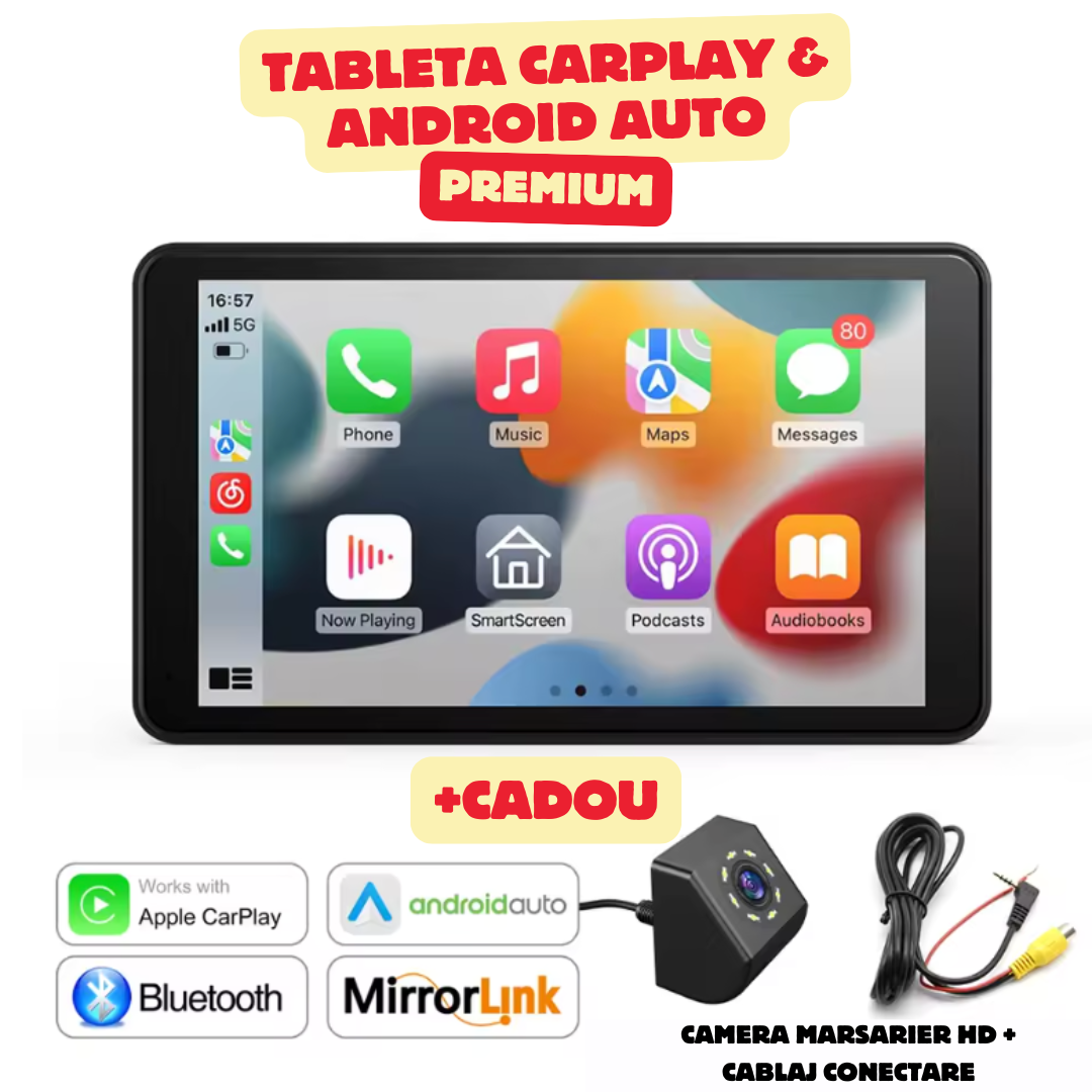 Navigatie Premium - CarPlay / Android Auto + Camera Marsarier Cadou