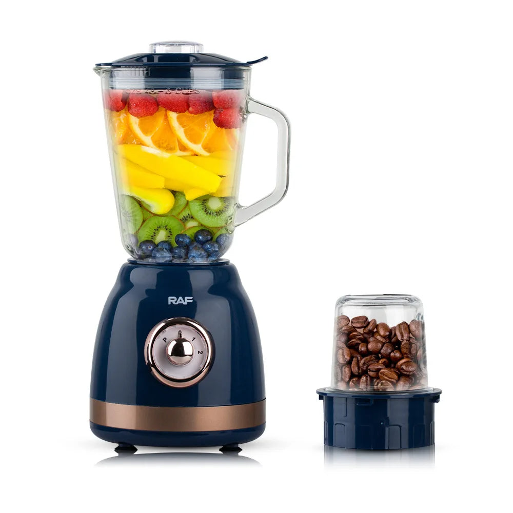 Blender Electric 2 in 1, Capacitate 1.5L, 6 lame inox, 2 trepte de viteza