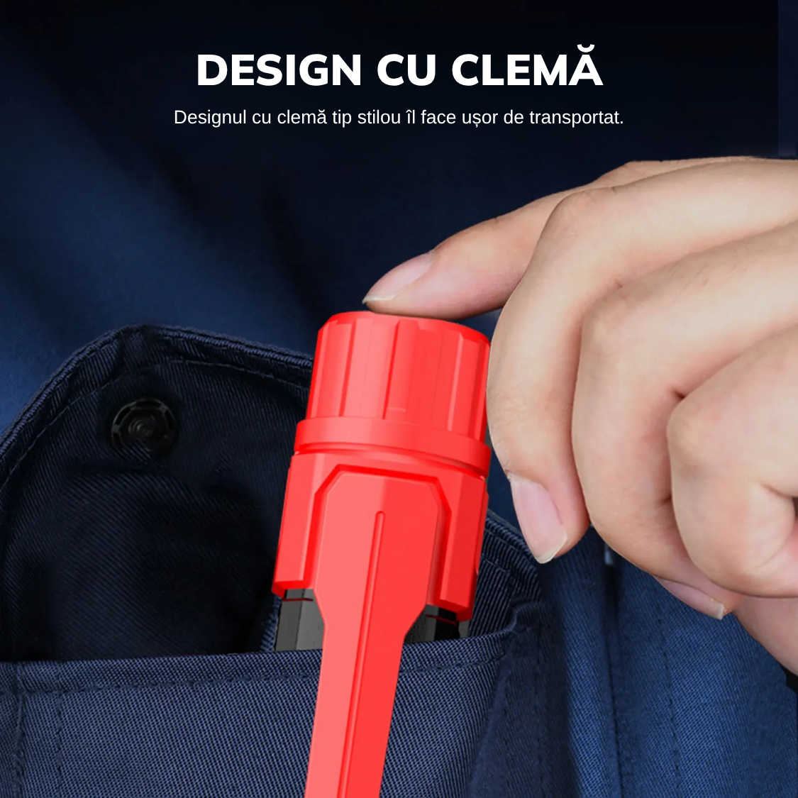 Detector de gaz portabil, alarma vizuala si sonora, sensibilitate reglabila