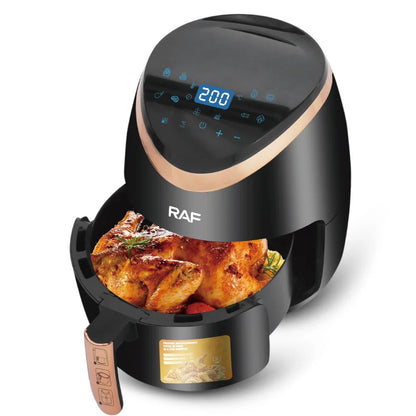 Friteuza cu aer cald - Air Fryer, Capacitate 6L, 2400W, Display Digital