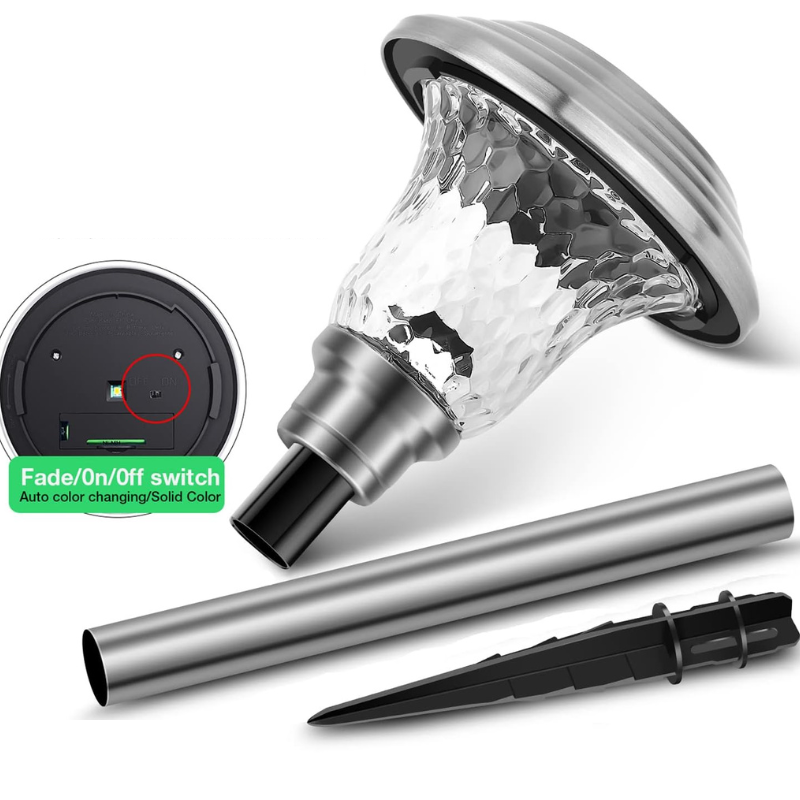 Lampa solara pentru gradina, 7 moduri de culoare