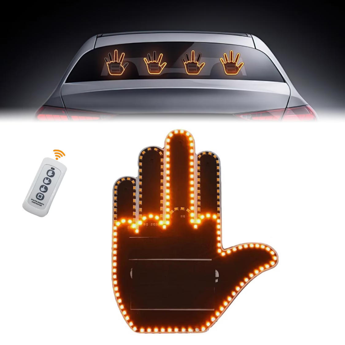 Semn LED Auto cu Telecomanda 4 Moduri LedzIT™