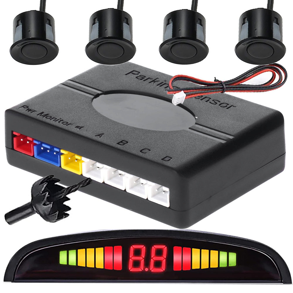 Senzori de parcare universali, cu display digital color, accesorii incluse