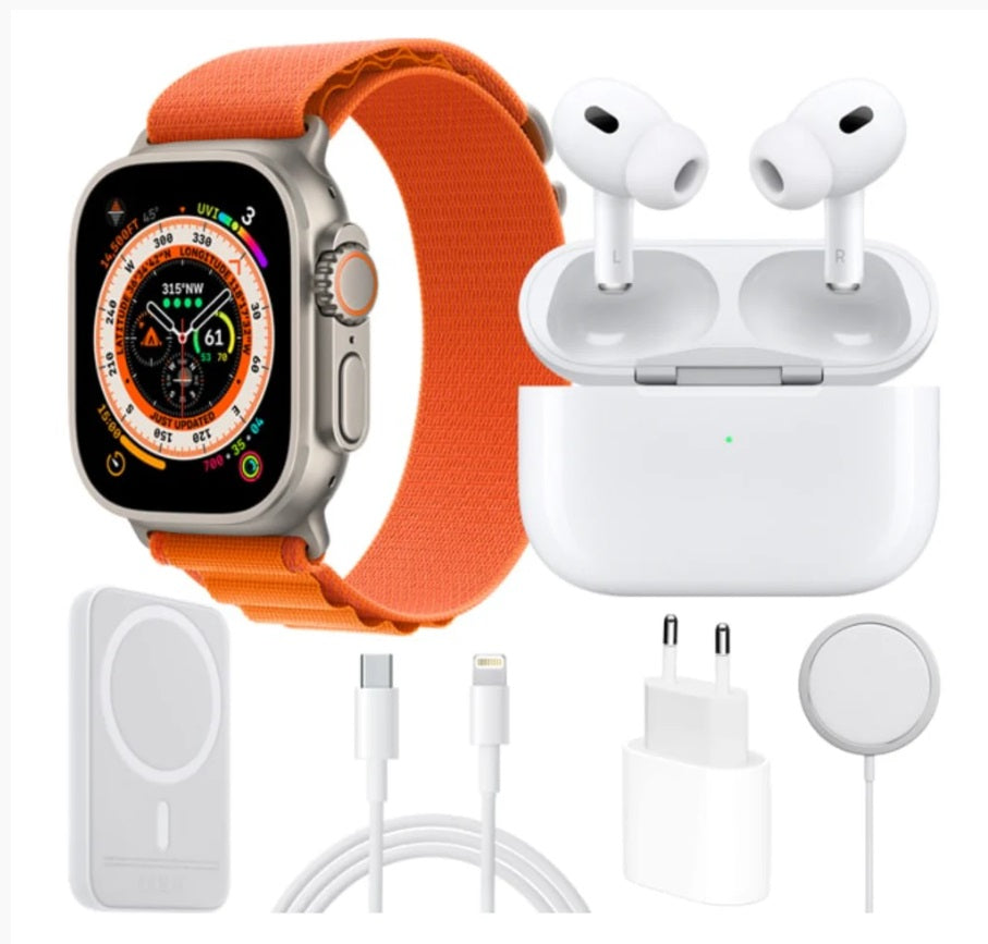 Pachet Smart: Ceas, Căști și Baterie Externă Magnetică